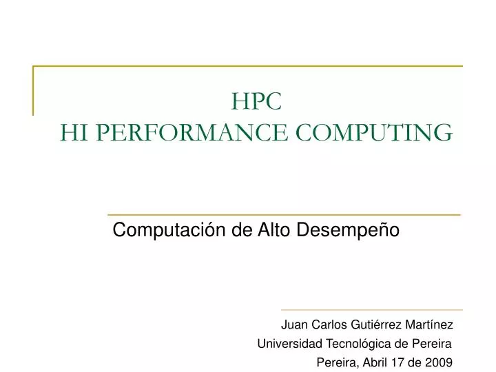 hpc hi performance computing