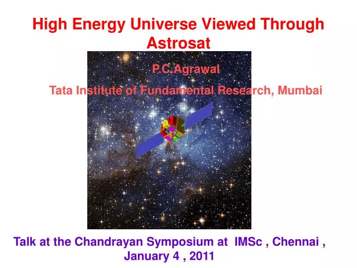 high energy universe viewed through astrosat