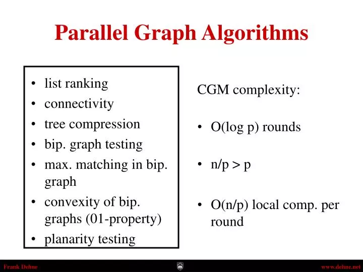 parallel graph algorithms