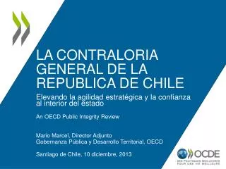 LA CONTRALORIA GENERAL DE LA REPUBLICA DE CHILE