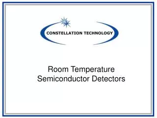 Room Temperature Semiconductor Detectors