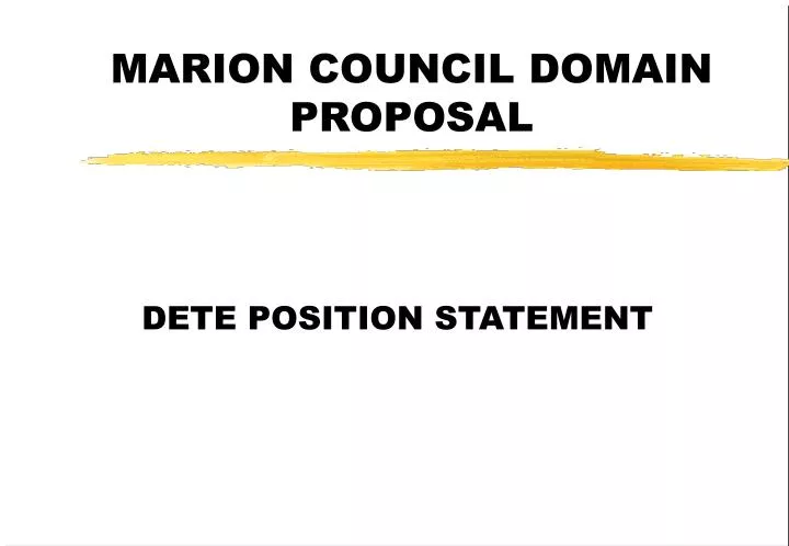 marion council domain proposal