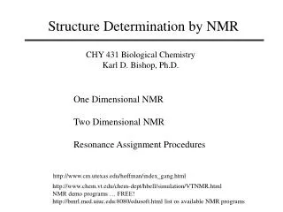 Structure Determination by NMR