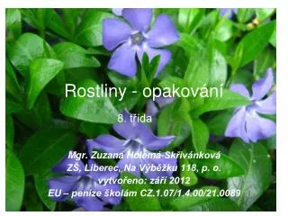 rostliny opakov n