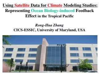 Remote Sensing for Ocean -related Climate Modeling Studies