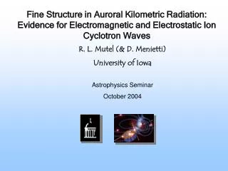 Astrophysics Seminar October 2004