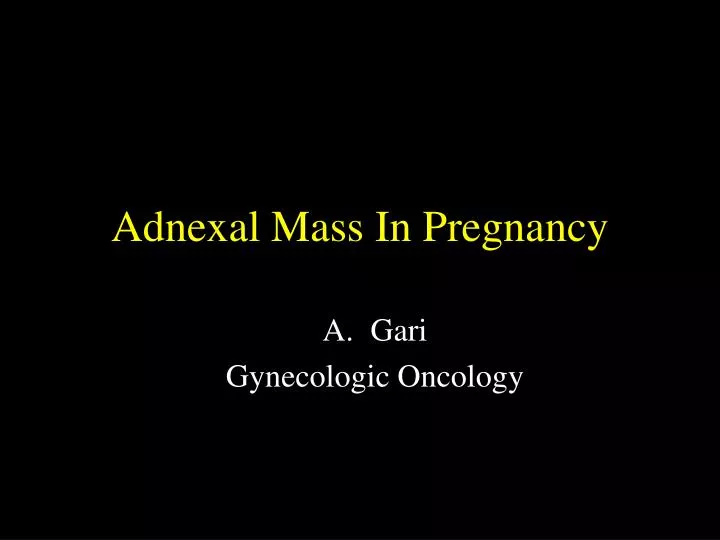 adnexal mass in pregnancy