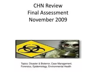 CHN Review Final Assessment November 2009