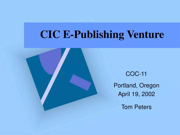 cic e publishing venture