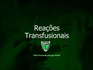 Reações Transfusionais