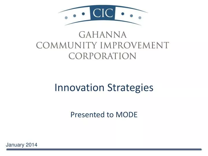 innovation strategies presented to mode
