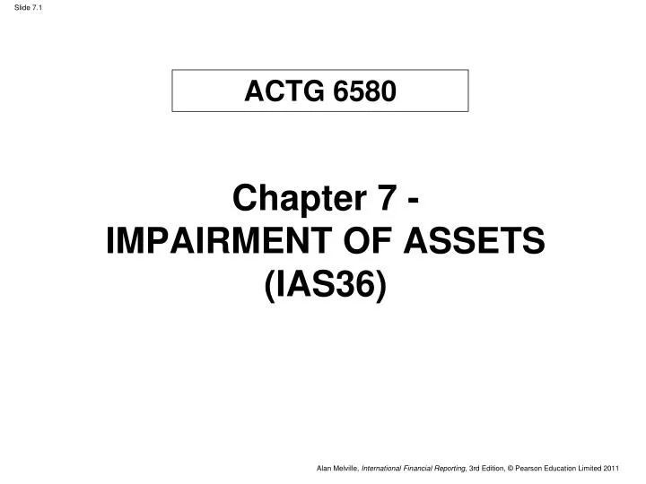 chapter 7 impairment of assets ias36