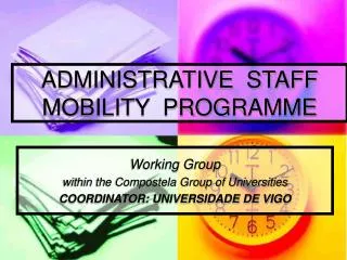 ADMINISTRATIVE STAFF MOBILITY PROGRAMME