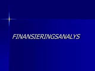 finansieringsanalys