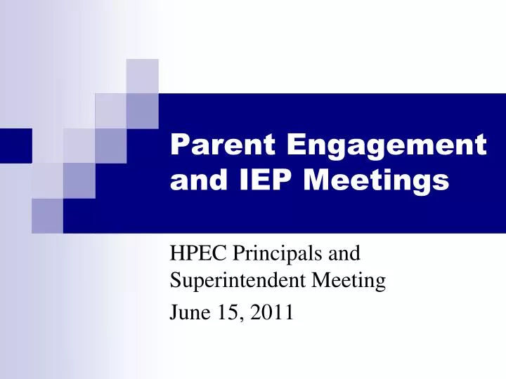 parent engagement and iep meetings