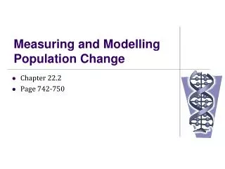 measuring and modelling population change