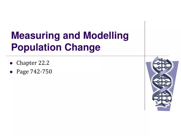 measuring and modelling population change