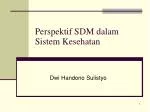 Perspektif SDM dalam Sistem Kesehatan - slide 1
