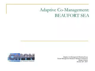 Adaptive Co-Management: BEAUFORT SEA