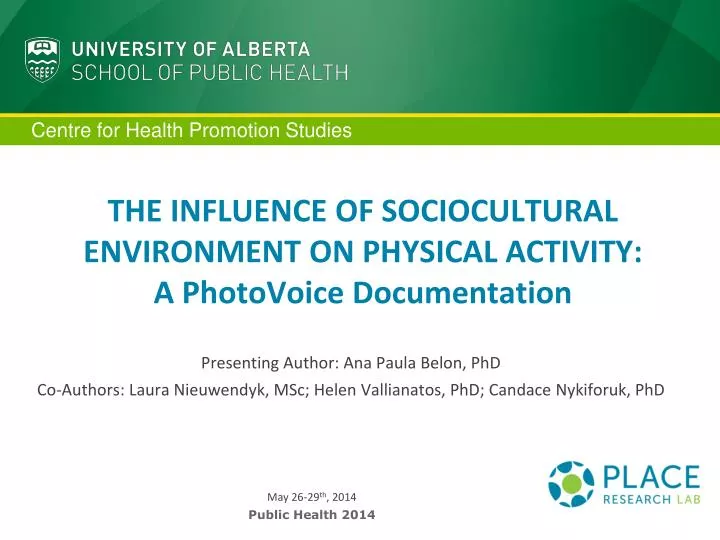 the influence of sociocultural environment on physical activity a photovoice documentation