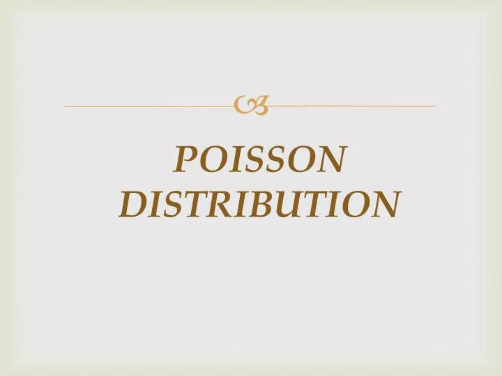 poisson distribution