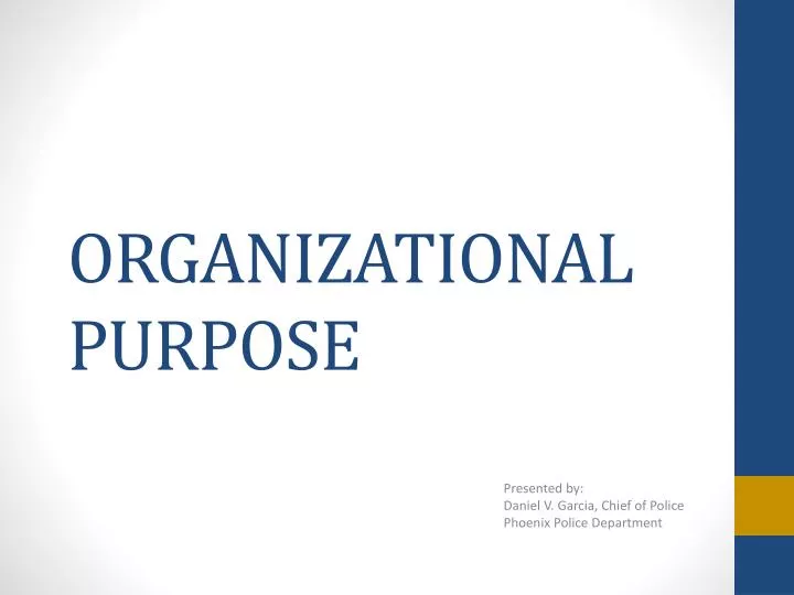 organizational purpose