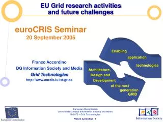 EU Grid research activities and future challenges