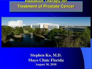 Radiation Therapy for Treatment of Prostate Cancer