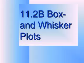 11.2B Box-and Whisker Plots