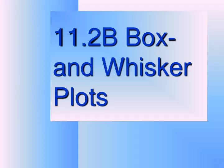 11 2b box and whisker plots