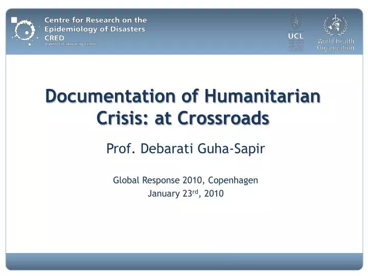 documentation of humanitarian crisis at crossroads