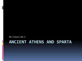 Ancient athens and sparta