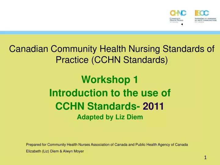 canadian community health nursing standards of practice cchn standards