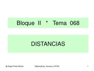distancias