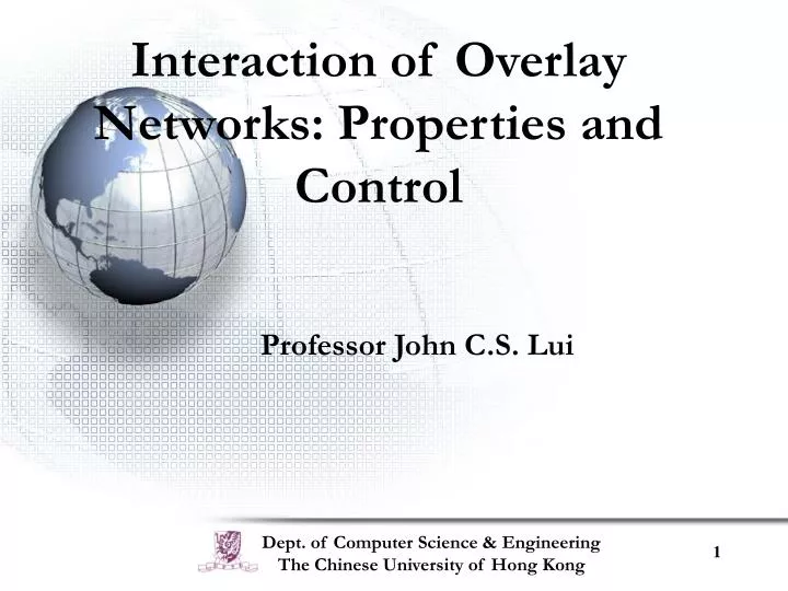 interaction of overlay networks properties and control