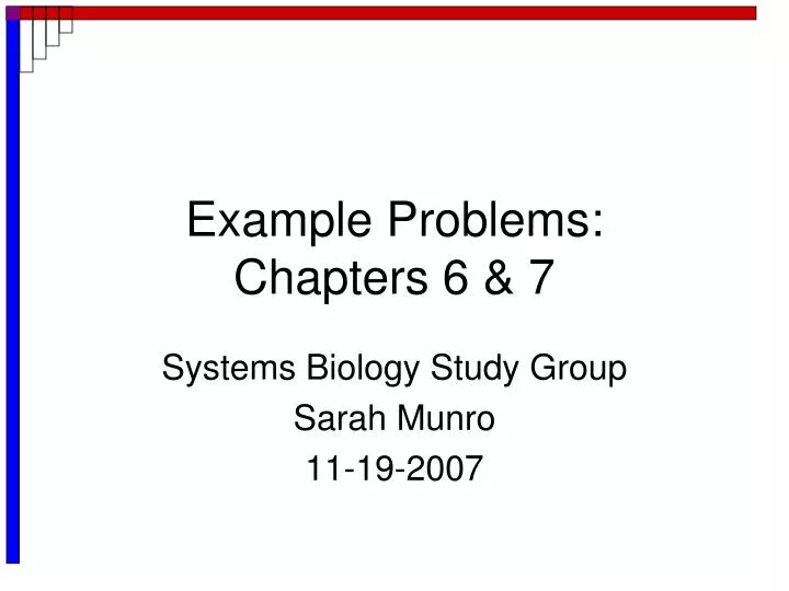 example problems chapters 6 7