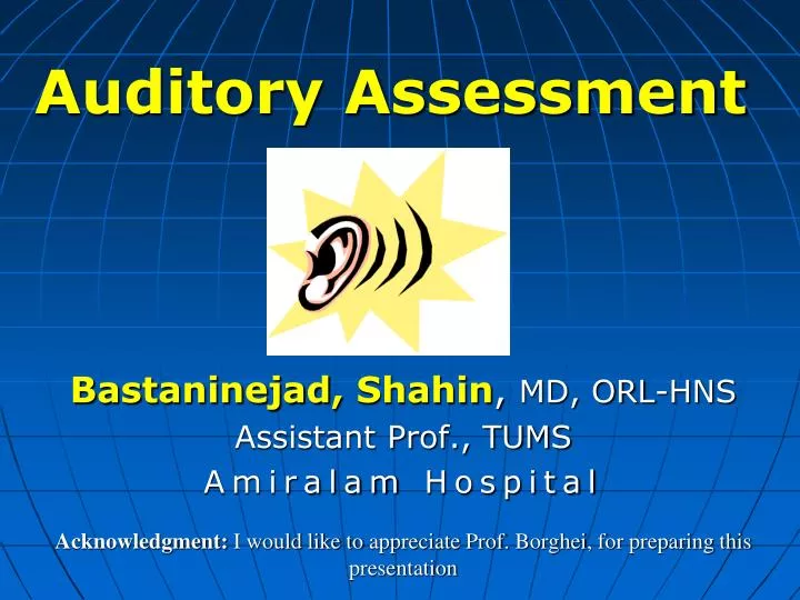 auditory assessment
