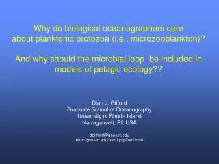 Why do biological oceanographers care about planktonic protozoa (i.e., microzooplankton)?