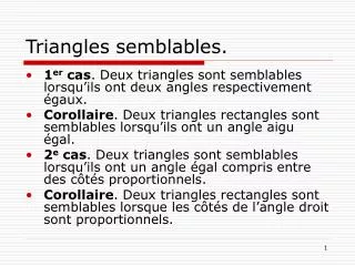 triangles semblables