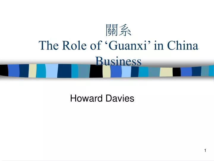 the role of guanxi in china business