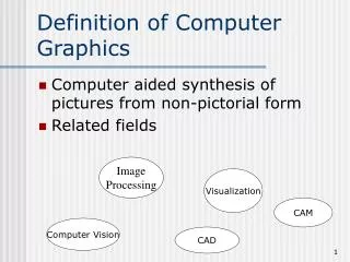 Definition of Computer Graphics