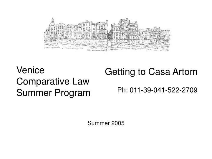 venice comparative law summer program