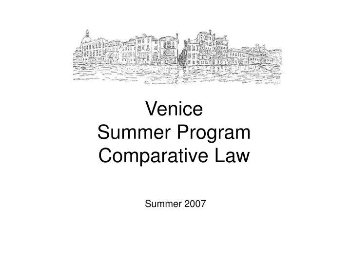 venice summer program comparative law