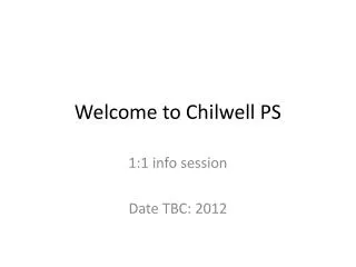 Welcome to Chilwell PS