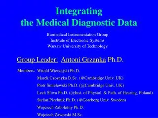 Integrating the Medical Diagnostic Data