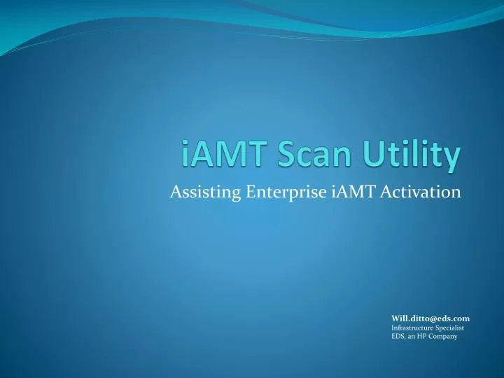iamt scan utility