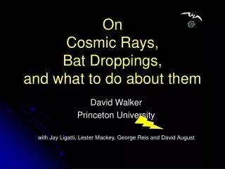 On Cosmic Rays, Bat Droppings, and what to do about them