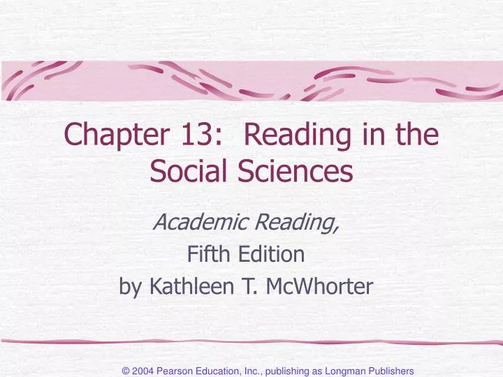 chapter 13 reading in the social sciences