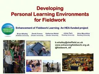 Developing Personal Learning Environments for Fieldwork