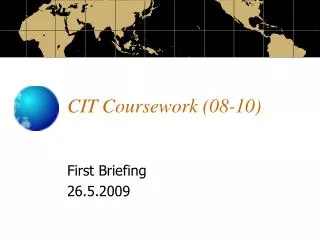 CIT Coursework (08-10)